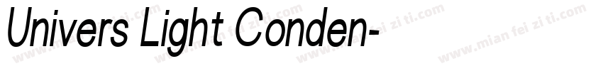 Univers Light Conden字体转换